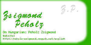 zsigmond peholz business card